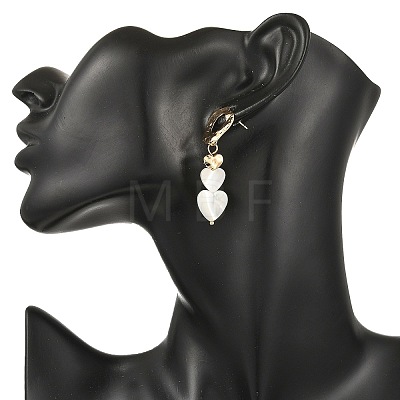Brass Dangle Stud Earrings EJEW-JE07395-1