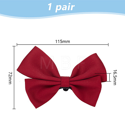 Bowknot Polyester Shoe Decorations FIND-WH0423-93C-1