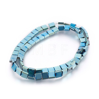Electroplated Non-magnetic Synthetic Hematite Bead Strand G-E498-07-1