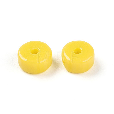 Opaque Solid Color Glass Beads X1-GLAA-N007-6x3mm-A09-1
