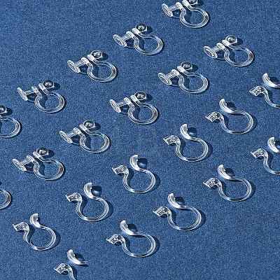 20Pcs 2 Styles Plastic Clip-on Earring Converters Findings KY-FS0001-27-1