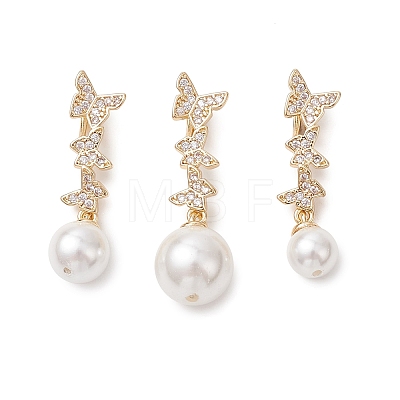 3Pcs 3 Sizes Round Shell Pearl Pendants PALLOY-JF05087-1