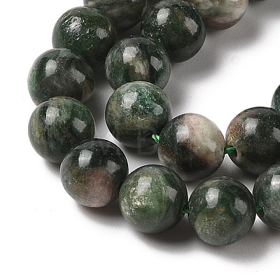 Natural Green Quartz Round Beads Strands G-Q171-D02-02-1