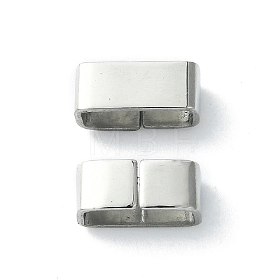 Non-Tarnish 201 Stainless Steel Slide Charms/Slider Beads STAS-C016-08A-P-1-1