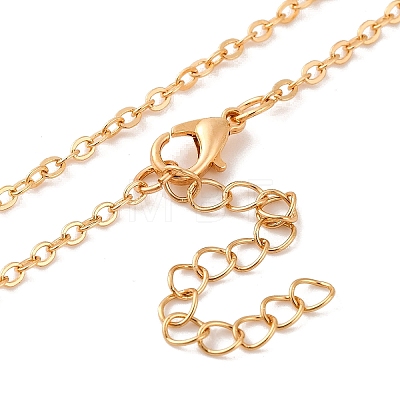 Brass Pave Clear Cubic Zirconia Cable Chain Hexagon Pendant Necklaces for Women NJEW-U006-02A-KCG-1