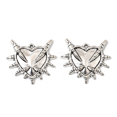 Gothic Tibetan Style Alloy Pendants TIBEP-K001-02B-AS-1