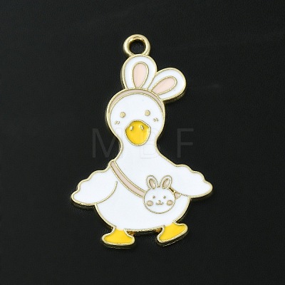 Light Gold Tone Alloy Enamel Pendants ENAM-C013-01D-1