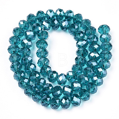 Electroplate Glass Beads Strands EGLA-A034-T8mm-A33-1