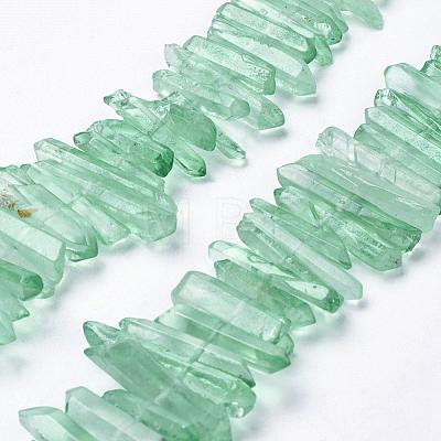 Natural Quartz Crystal Points Beads Strands G-K181-B02-1