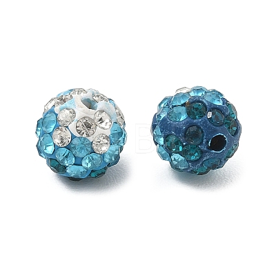 Handmade Polymer Clay Rhinestone Beads RB-CBAFAF8-01E-1