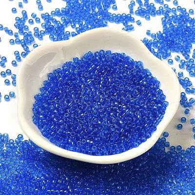 Transparent Colours Picasso Glass Round Seed Beads SEED-B001-06A-03-1
