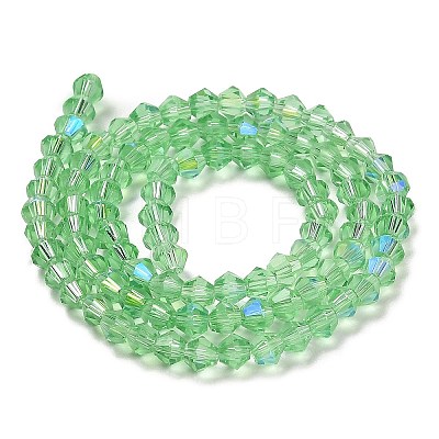 Transparent Electroplate Glass Beads Strands EGLA-A039-T4mm-L24-1