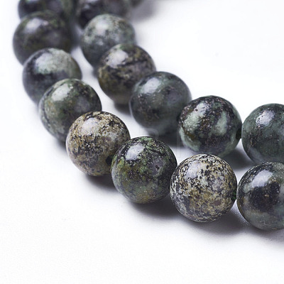 Natural African Turquoise(Jasper) Beads Strands G-D809-02-8mm-1