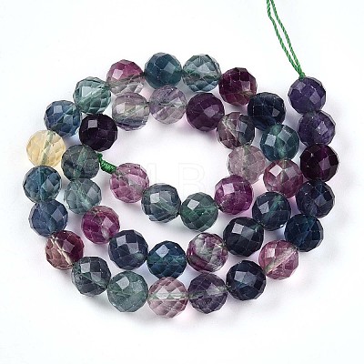 Natural Rainbow Fluorite Beads Strands G-T140-22C-1