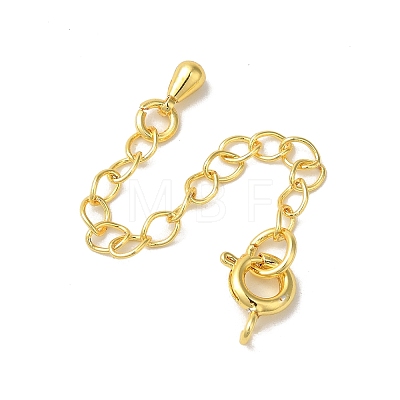 Rack Plating Brass Ends with Chain and Clasps KK-F873-01G-02-1