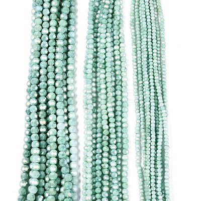 Anti-Tarnish Electroplate Glass Beads Strands EGLA-ZX010-8mm-11-1