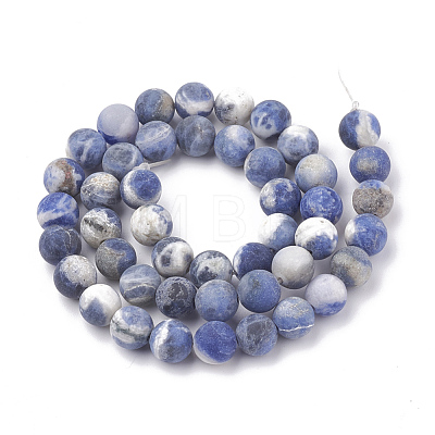Natural Sodalite Beads Strands X-G-T106-213-1