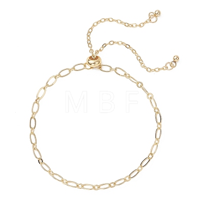Brass Cable & Figaro Chain Slider Bracelets for Women BJEW-JB13156-1
