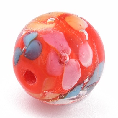 Round Lampwork Beads LAMP-H059-A05-1
