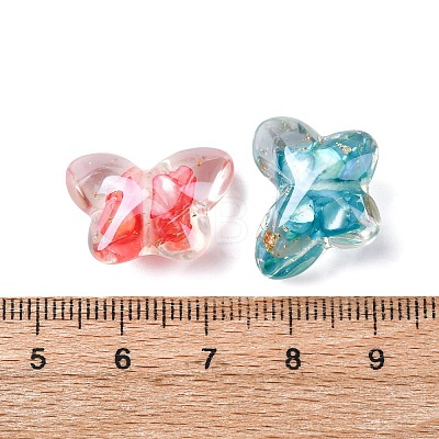 Transparent Resin & Natural Shell Beads RESI-B039-04-1