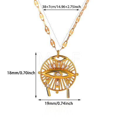 304 Stainless Steel Crystal Rhinestone Pendant Necklaces WG0BD1F-01-1