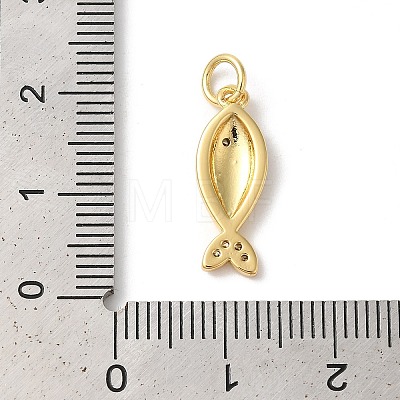 Rack Plating Brass Clear Cubic Zirconia Pendants KK-Z056-33G-03-1