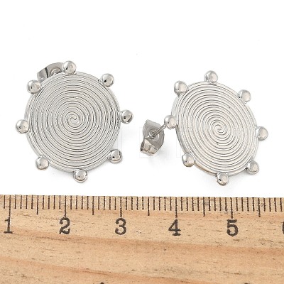 304 Stainless Steel Stud Earrings for Women EJEW-M089-03P-1