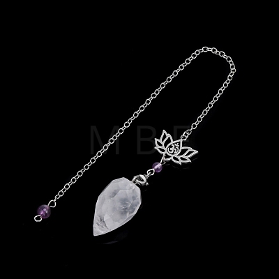 Natural Quartz Crystal Pointed Dowsing Pendulums PW-WG20DB4-01-1