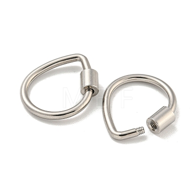 Non-Tarnish 304 Stainless Steel Screw Carabiner Lock Charms LS-STAS-C092-01B-P-1