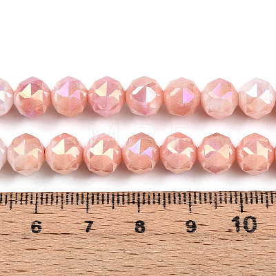 Anti-Tarnish Electroplate Glass Beads Strands X-GLAA-N010-8mm-08-1