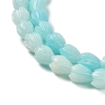 Synthetic Shell Dyed Carved Beads Strands SHEL-K007-08A-02-1