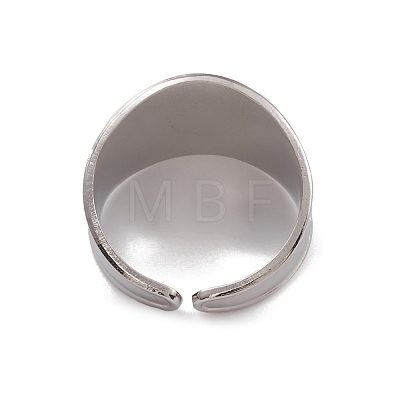 304 Stainless Steel Eye Open Cuff Rings for Women RJEW-G285-22P-1