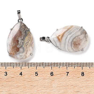 Natural Mexican Agate Pendants G-U002-01P-F-1