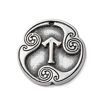 Rune Letters Alloy Pendants PALLOY-S193-01AS-17-1