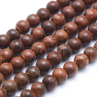 Natural Rosewood Beads Strands WOOD-P011-06-8mm-1
