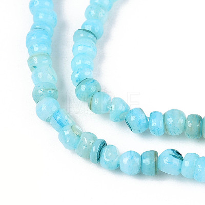 Natural Freshwater Shell Dyed Beads Strands SHEL-T020-29B-02-1