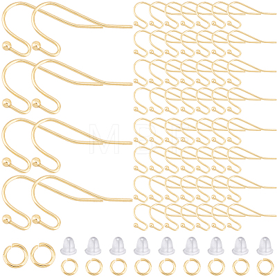 SOFPLATE 100Pcs 304 Stainless Steel Earring Hooks DIY-SP0001-03-1