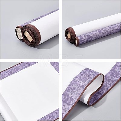  6Pcs 6 Colors Polyester Horizontal Painted Scroll AJEW-NB0003-06-1