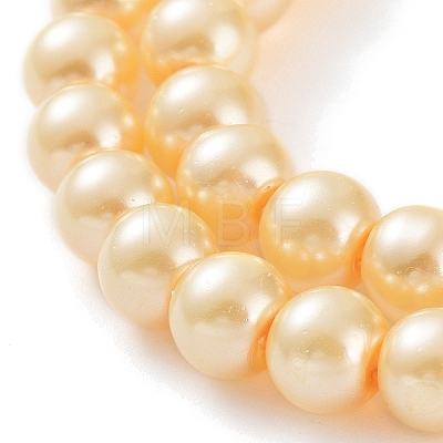 Baking Paint Pearlized Glass Pearl Round Bead Strands LS-HY-Q003-6mm-61-1
