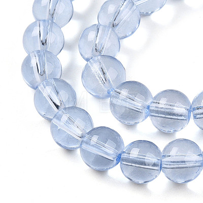 Baking Paint Transparent Glass Beads X1-DGLA-N006-8mm-12-1