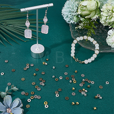 240Pcs 12 Styles Tibetan Style Alloy Spacer Beads TIBE-SC0002-59E-1