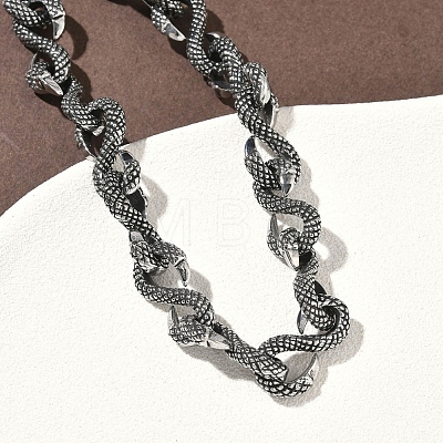 304 Stainless Steel Link Chain Bracelets for Men Women BJEW-D385-03AS-1