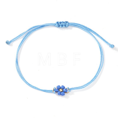 Adjustable Glass Seed Bead Link Bracelets DH6590-7-1
