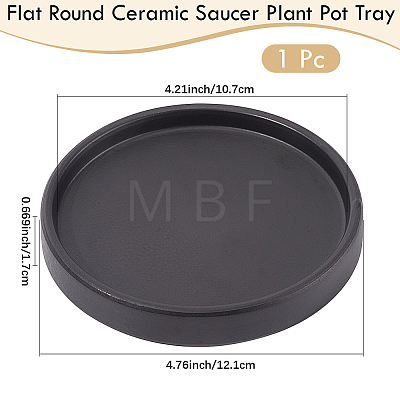1Pc Flat Round Ceramic Jewelry Display Trays AJEW-BBC0002-49B-1