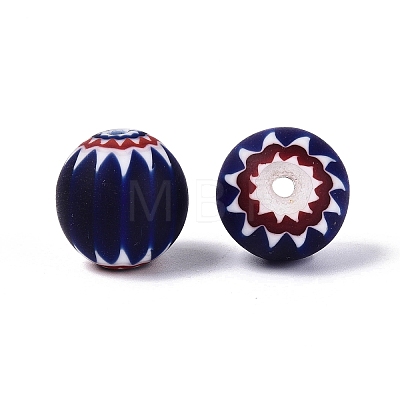 Handmade Millefiori Glass Round Beads LA-N002-12B-1