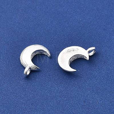 925 Sterling Silver Textured Moon Charms STER-K188-09B-S-1