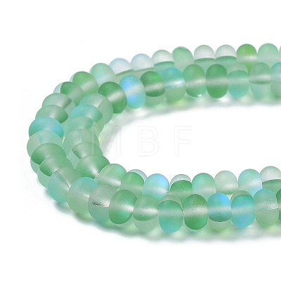 Frosted Transparent Glass Beads Strands X-FGLA-M002-01F-1