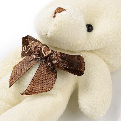 PP Cotton Mini Animal Plush Toys Bear Pendant Decoration HJEW-C002-03C-1