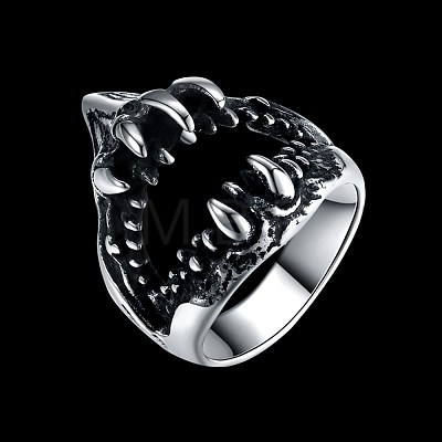 Men's Stainless Steel Finger Rings RJEW-BB29907-12-1