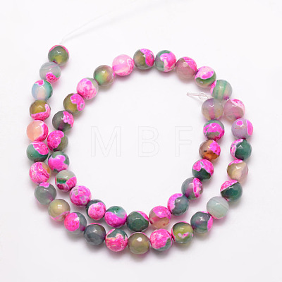 Natural Fire Crackle Agate Bead Strands X-G-K166-06F-8mm-12-1